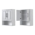 thumbnail image 4 of Daria Over-the-Toilet Bathroom Wall-Mounted Storage Cabinet in White with Matte Black Trim, 4 of 4