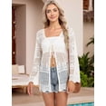 thumbnail image 5 of Swimsuit Cover Up for Women Tied Open Front Cardigans Beach Cover Up Long Sleeve Crochet Swim Cover Ups Shermie, 5 of 8