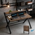 thumbnail image 5 of Ktaxon Folding Laptop Computer Desk Workstation Table No Assembly Wood Desktop Study Writing Desk Home Office Furniture, 5 of 7
