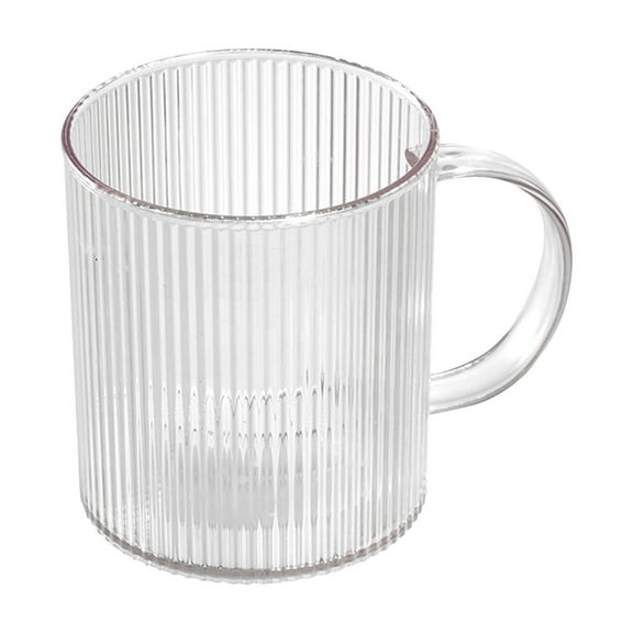 IPEWLEX 400ml Transparent Mouthwash Cup with Handle - High Aesthetics Rinse Cup for Couples & Bathroom Decor