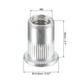 thumbnail image 2 of Unique Bargains M8 Rivet Nuts Aluminium Alloy Knurled Flat Head Threaded Insert Nut Silver 50 pcs, 2 of 5