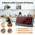 thumbnail image 5 of VOCOO Kitchen Timer, 7.8” Large Display, Magnetic LED Timer, 3 Brightness Levels, Countdown & Count Up, Black/Grey, 5 of 7