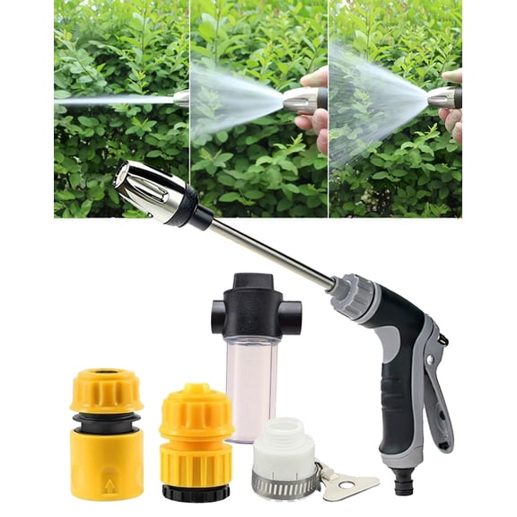 Garden Hose Pressure Washer Attachment, Universal Garden Hose Pressure Washer with 360° Rotating Nozzle & Multi-Spray Modes
