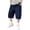 Navy, variant on Boy's Baggy Jean Shorts with Pockets Trendy Wide Leg Knee Length Denim Short Summer Bottoms 3-15 Years