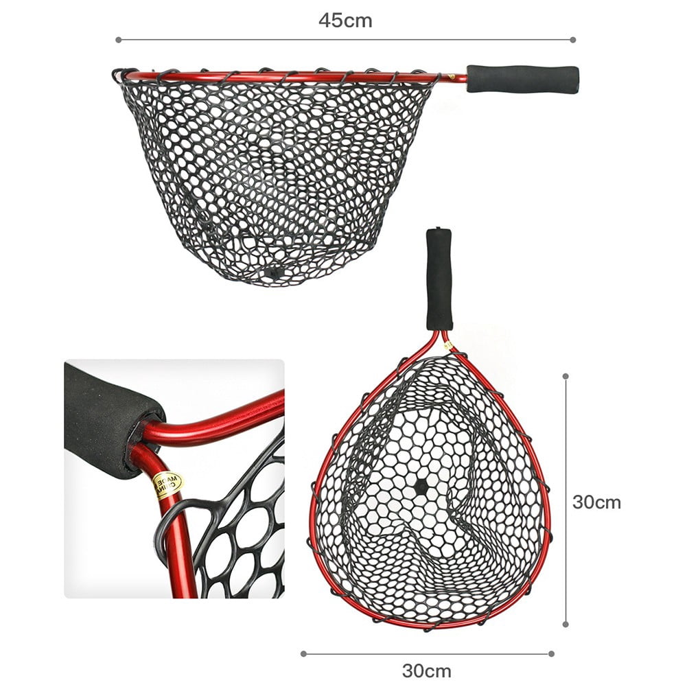 Sportact Fishing Accessories,Fishing Equipment,Fishing Net Telescopic Folding Fishing Extending Fly Carp Silicone Dip Net