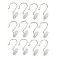 thumbnail image 5 of Utopia Alley HK27SS Rust Proof Zinc Shower Curtain Hooks Rings, Chrome - Set of 12, 5 of 10