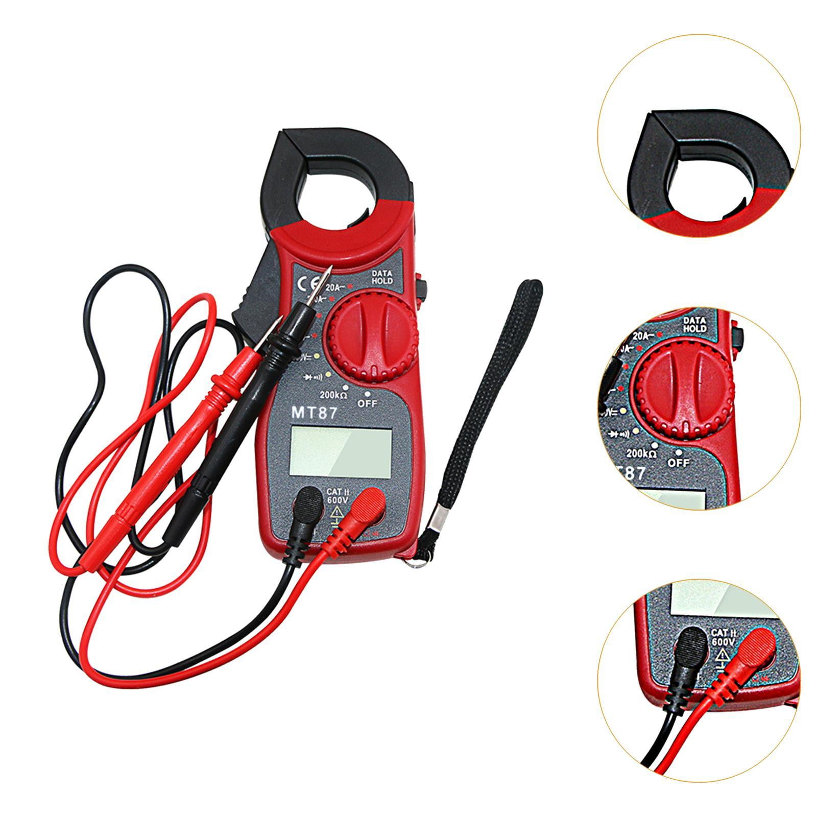 Miulika Digital Clamp Meter Multimeter Tester Ammeter Resistance Tester,Utility Tool,Sturdy, DC Multimeter for Measure Current Red Black