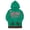 Kelly Green, variant on Chicago State University Men's Green HBCU Pullover Hoodie with Striped Ribbing and Contrast Stitching