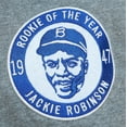 thumbnail image 4 of Men's Mitchell & Ness Jackie Robinson Gray Brooklyn Dodgers Cooperstown Collection Legends T-Shirt, 4 of 6