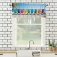 thumbnail image 3 of Beach Kitchen Window Curtain Valance Summer Ocean Scenery Colorful Beach Chair Tropical Palm Tree Window Treatment Valance Curtains for Bathroom 54 by 18 in, 1 Panel, 3 of 6