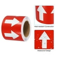 thumbnail image 3 of Unique Bargains Directional Flow Arrow Tape 4'x65', Adhesive Pipe Identification Marking Stickers, White on Red, 3 of 5