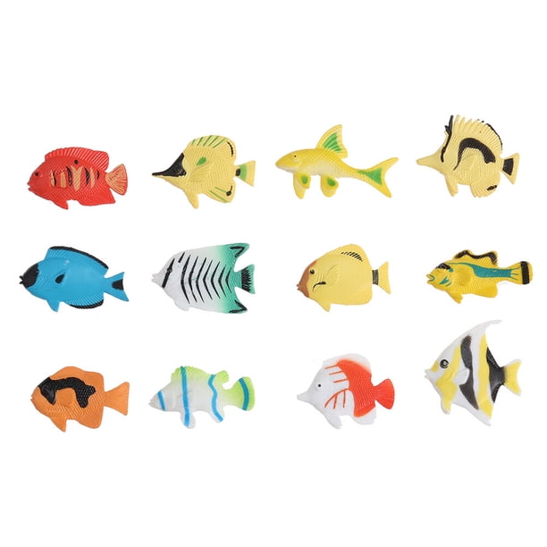 Toyvian 12 Figuras De Peces Tropicales De PVC – Juguete Educativo De Animales Marinos Para Decoración Y Aprendizaje