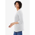 thumbnail image 2 of Woman Within Plus Size Perfect Three-Quarter Sleeve V-Neck Tunic, 2 of 6