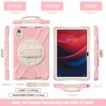thumbnail image 7 of For Lenovo Tab M11/Tab K11 LTE/Xiaoxin Pad 2025 Case 11 inch, 360 Hand Strap, Shoulder Strap, Kickstand, Rugged Drop Protection, Cherry Pink, 7 of 7