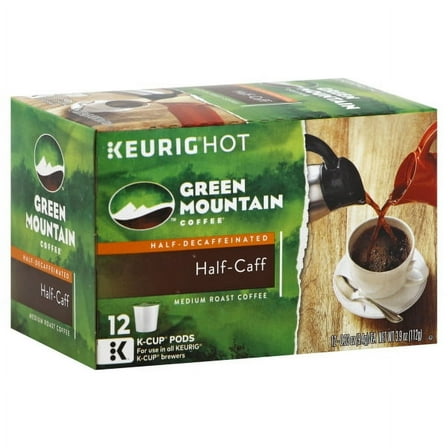 Green Mountain Coffee Half-Caff Keurig K-Cups Coffee, 12 ct