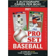 LEAF 2021 Pro Set Baseball Series Factory Sealed Blaster Box with a 50 Card Set and 3 Autograph Cards