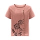 thumbnail image 4 of Fiudx Ofertas Flash Del Día Blusa Superior de Camiseta de Manga Corta con Cuello Redondo y Botones Informales con Estampado de Moda para Mujer, 4 of 4