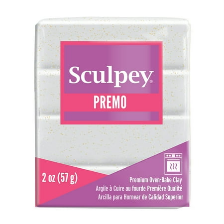 UPC: 0715891513255 | Sculpey Premo Premium Oven-Bake Clay 2oz-White Gold Glitter
