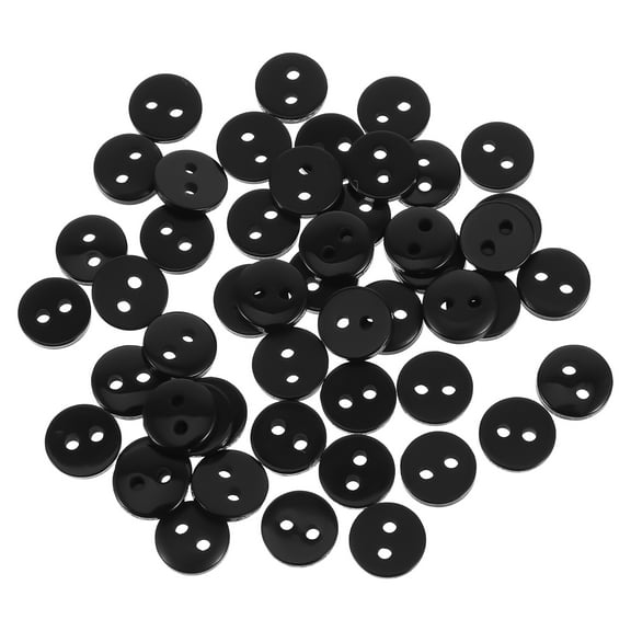 FUTUREORYY 50Pcs Tiny Black Buttons Tuxedo Jeans Button Replacement Crafts