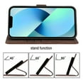 thumbnail image 4 of Phone Case for Motorola Moto G Power 5G 2025, Premium PU Leather Card Holder Wrist Strap Magnetic Closure Flip Stand Function TPU Interior Book Cover for Moto G Power 5G 2025 Wallet Case, Brown, 4 of 5