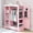 Pink, variant on Reasea Kids Armoire with Mirror, Dress up Storage for Children Costume, Wardrobe Closet with Jewelry Cabinet for Bedroom, Kids Room, Girl, White