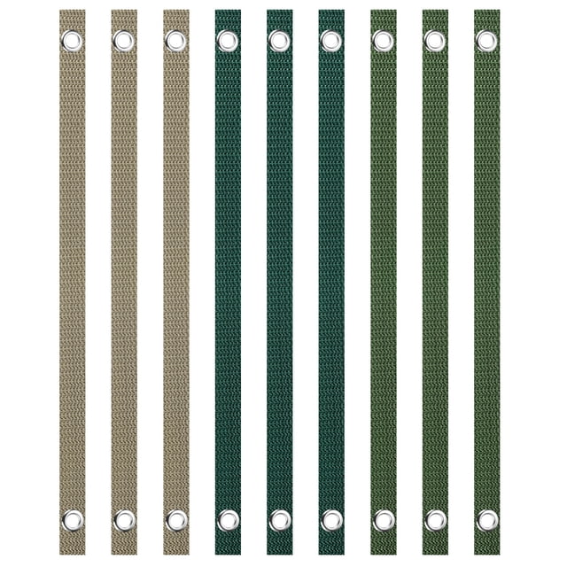 Uxcell 31.5 Inch Tree Straps for Staking, 9 Pack Tree Support Straps with Grommets, Green, Olive Green, Tan