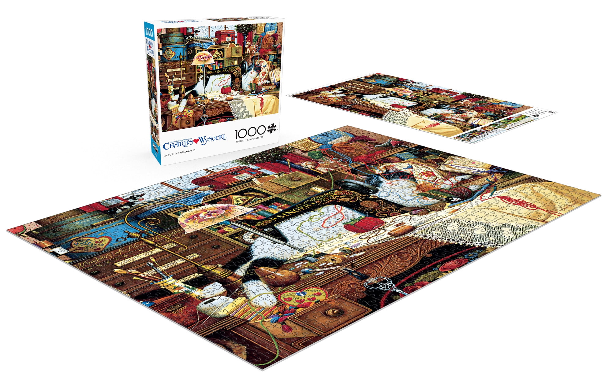 Buffalo Games Maggie the Messmaker 1000-Piece 26.75 x 19.75-Inch Interlocking Jigsaw Puzzle for Adults Ages 14+