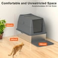 thumbnail image 4 of XL Extra Large Stainless Steel Litter Box with Lid, Metal Cat Litter Boxes for Big Cats Enclosed, Metal Litter Box with Litter Scoop Set, Non-Sticky, Anti-Urine Leakage, Dark Gray, 4 of 7