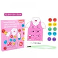 thumbnail image 1 of Children's Puzzle String Game Baby Early Education Exercise Wearing Buttons And Manual Brain Toys (early Education Clothes Buttons-pink), 1 of 3