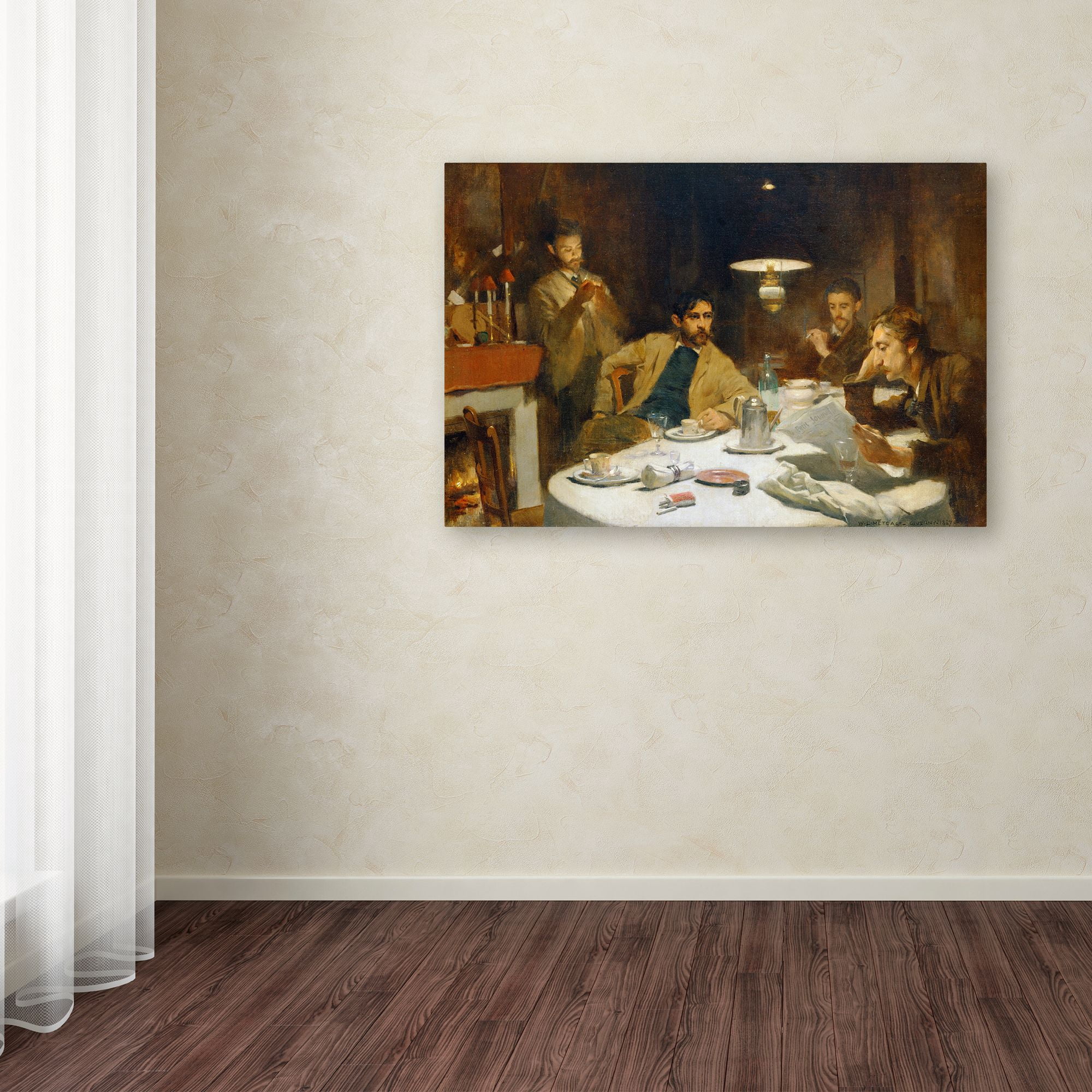 Willard Metcalf 'The Ten Cent Breakfast' Canvas Art