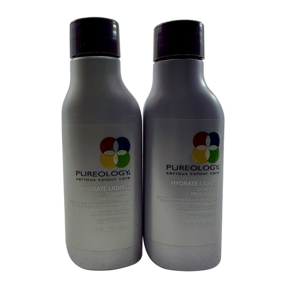 Pureology Hydrate Light Conditioner Dry & Fine Color Treated Hair 1.7 OZ 2 pack