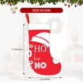 thumbnail image 3 of Cauagu Saying Ho Ho Ho for Christmas Stockings,1-Pack Large Xmas Stocking Holiday and Farmhouse Stocking Fit for Christmas Holiday Party Decoration(17.7*11 Inch), 3 of 7