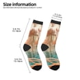 thumbnail image 2 of Zufioo Fantasy Underwater Jellyfish Print Children's Mid-tube Socks, Contrast Color High Elastic Sports Socks - Sweat-absorbent, Warm, Suitable for Children Aged 6-10, 2 of 5