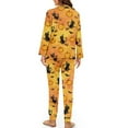 thumbnail image 2 of DISNIMO Womens Pajama Sets Car Pumpkin Printed Long Sleeve Top with Long Pants 2 Piece Pjs Comfy Lounge Set V Neck Button Down Sleepwear, (Available in Plus Size), 2 of 6