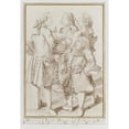 thumbnail image 2 of Pier Leone Ghezzi 18x24 Gold Ornate Framed and Double Matted Museum Art Print Titled - The Marquis De Vandieres, Abbe Jean-Bernard Le Blanc, Germain Soufflot, and Charles-Nicolas Cochin, the, 2 of 4