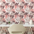 thumbnail image 2 of Ambesonne Floral Peel & Stick Wallpaper for Home, Monochromatic Hibiscus Art, 13"x36", Coral Blush and Dark Mauve, 2 of 5
