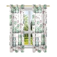 thumbnail image 2 of Sheer Curtains Grommet Drapes Window Treatments Light Filtering for Bedroom Living Room 2 Panels 52" x 63" Cute Love Frogs, 2 of 7