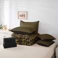 thumbnail image 6 of Feelyou Adult Boho Damask Bedding Comforter Set 7 Pieces, Gold Life Tree Full Bedding Set, 6 of 8