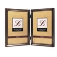 thumbnail image 1 of Antique Pewter 5x7 Hinged Double Picture Frame - Bead Border Design, 1 of 1