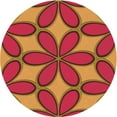 thumbnail image 1 of Ahgly Tapis Rond Lavable en Machine Intérieur Transitionnel Rouge Cramoisi, 7 Pieds Rond, 1 of 7