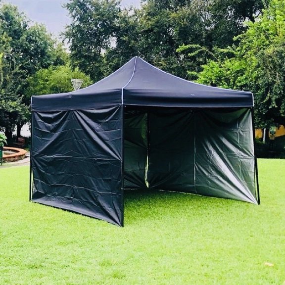 Toldo 3x3 m Negro con 3 paredes lisas MrToldo 3x3 c/ln