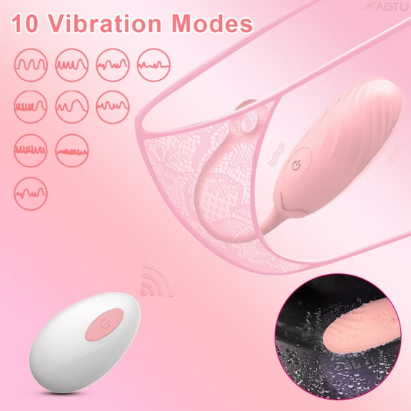 Tluda G-Spot Vibrator 10 Vibrating Modes, Wearable Vibrating Panties Clit Stimulator Adult Sex Toys for Women, Pink