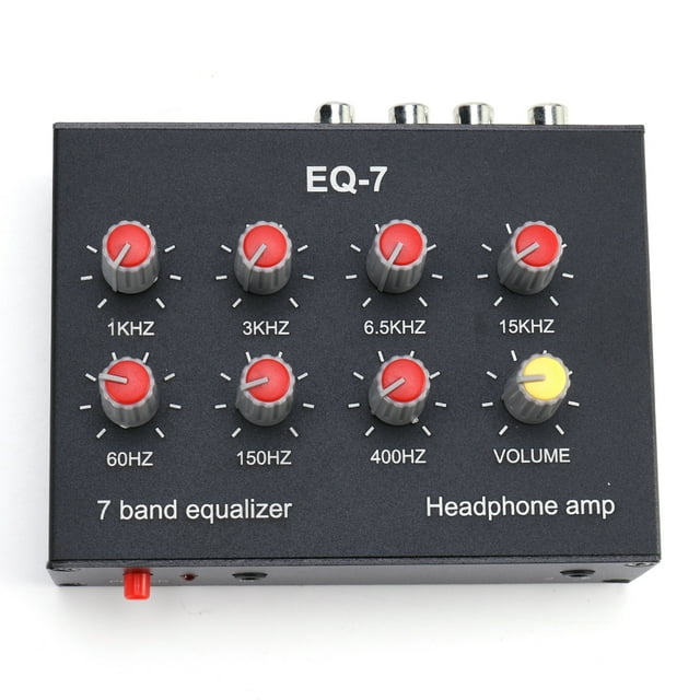Ecualizador De Sonido Ecualizador digital de 7 bandas Conector de 35 mm Ecualizador de audio estéreo de doble canal DC5V-12V