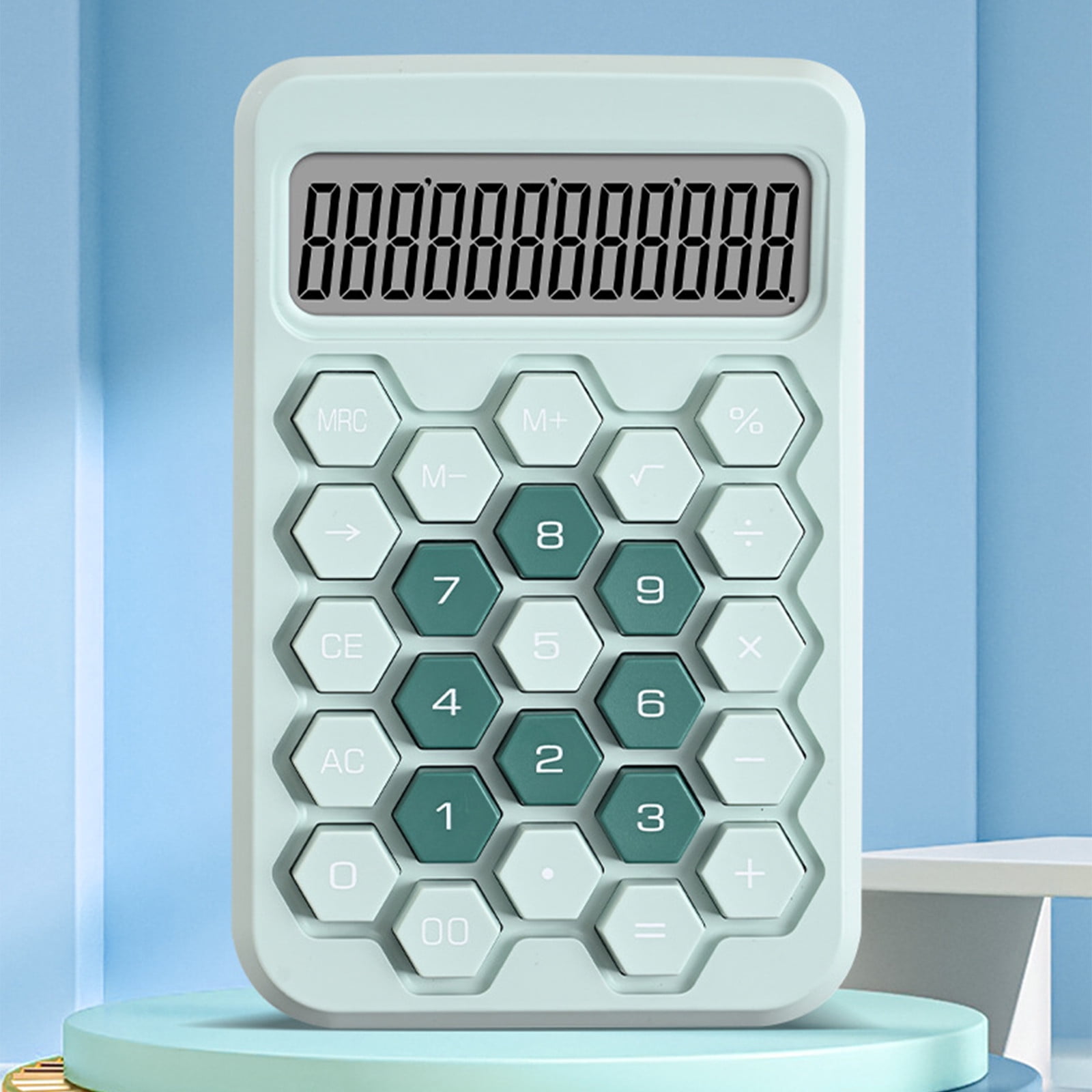 Dvkptbk Student Calculator 12 Digit Large Screen Dry Battery Streamlined Appearance Portable and Compact Body Crisp Buttons Student Calculator