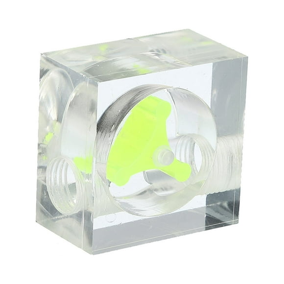 Unique Bargains Flow Indicator, Acrylic Water Cooling Monitoring Green Square G1/4 for PC Water Cooling System