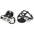 thumbnail image 6 of Unique Bargains 1 Pair Bicycle Bike Pedals 9/16" Spindle Platform with Toe Clips Fixed Foot Strap, 6 of 7