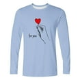 thumbnail image 4 of Yaoyar Men's Long Sleeve T-Shirt Graphic Tees for Men Valentine Print Holiday Shirts Basis Tops Blouse Long Sleeve Round-Neck Blouses, 4 of 5