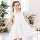 thumbnail image 2 of Vestido de verano sin mangas con volantes blancos para niñas pequeñas de Dalukit, 2 of 6