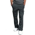 thumbnail image 5 of Cargo Sweatpants for Men Heavyweight Bottom Straight Leg Sweatpant Pockets Plus Size Big and Tall Joggers Dark Gray 3XL, 5 of 8