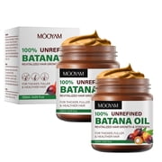 Mooyam Batana Hair Oil for Women & Men - 100% Pure and Natural - Repair Damage Hair - Restore Hair Health, 2 Pack 8.1FLOZ